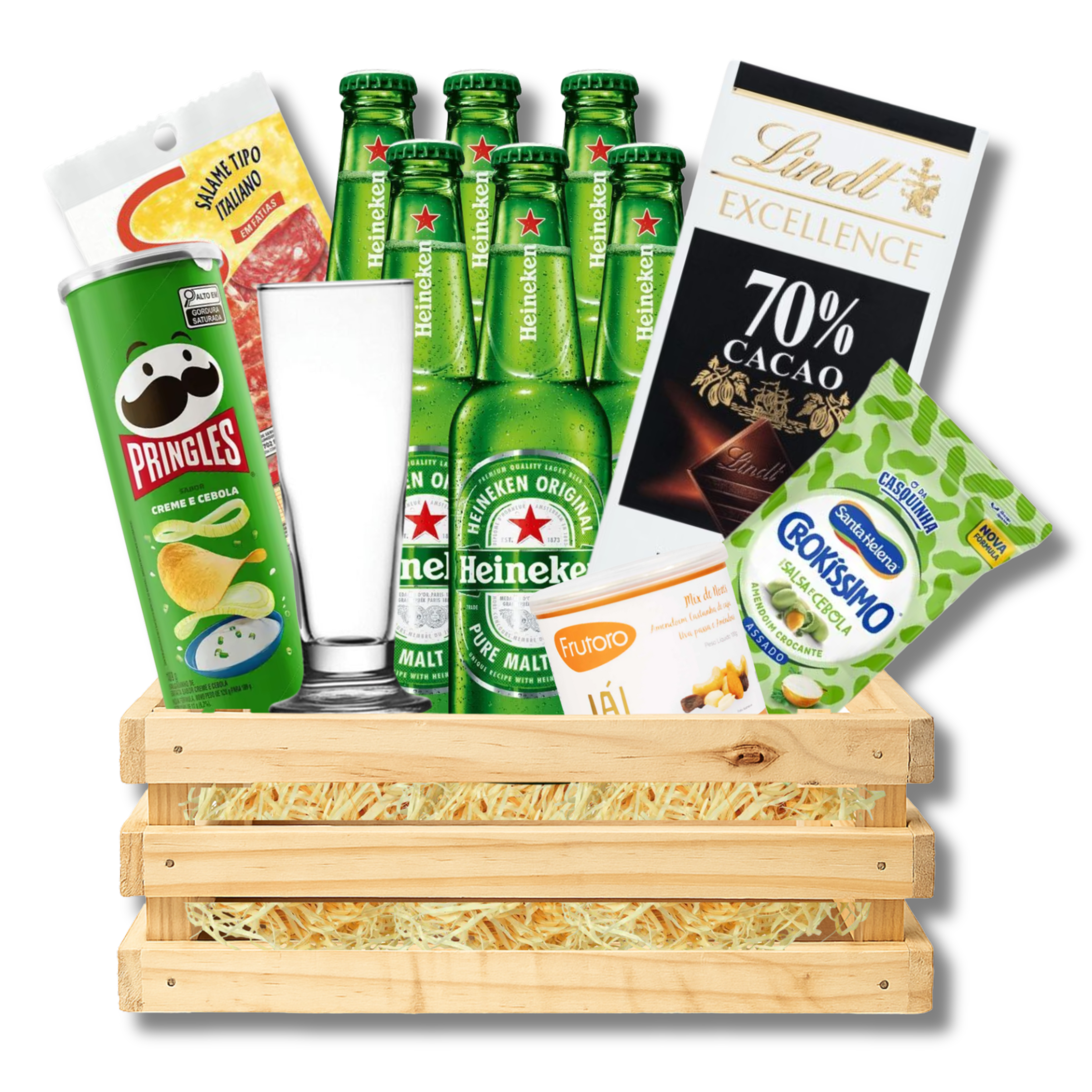 Cesta Premium com Heineken e Delcias Gourmet